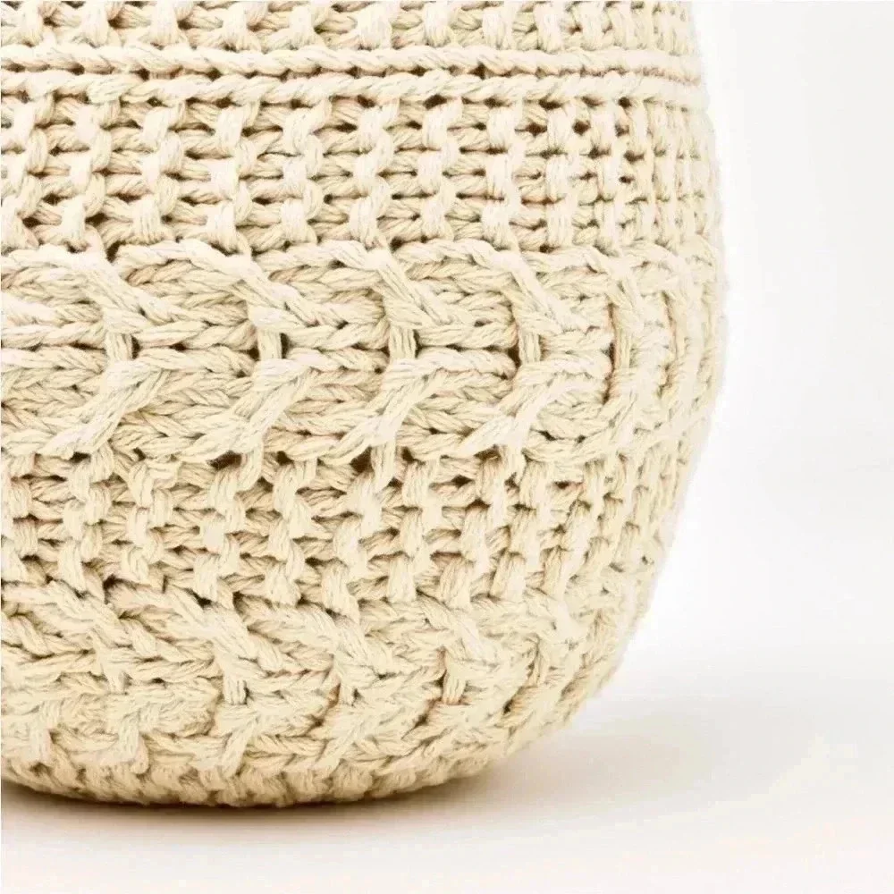 NWT Shaped Crochet Egg Throw Pillow Cream - Threshold designed with Studio McGee